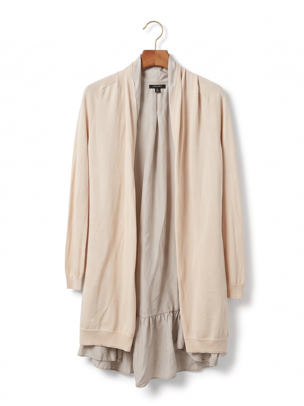 Theory Marien Cardigan Small Cotton Silk Lined Long Open Front Duster